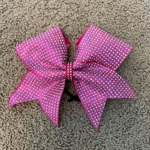 Pink Gem Shimmer Cheer Bow